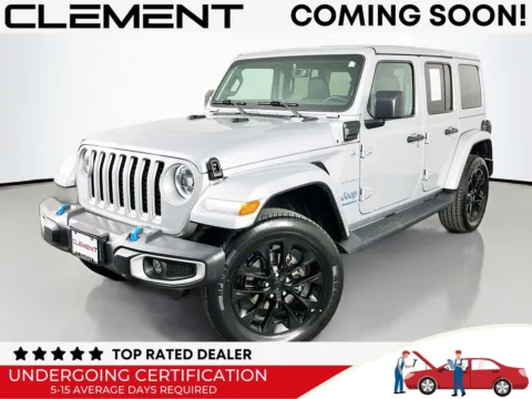 Silver 2023 Jeep Wrangler Sahara 4xe for sale in St. Charles, MO
