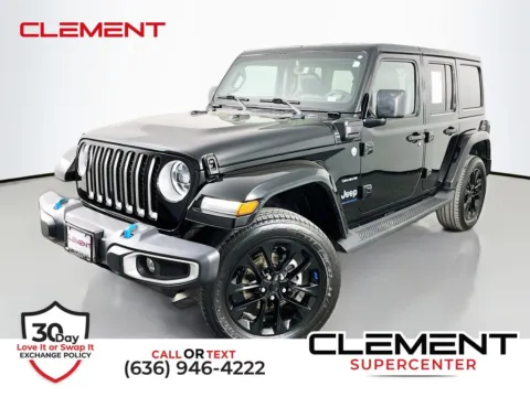 Black 2023 Jeep Wrangler Sahara 4xe for sale in St. Charles, MO