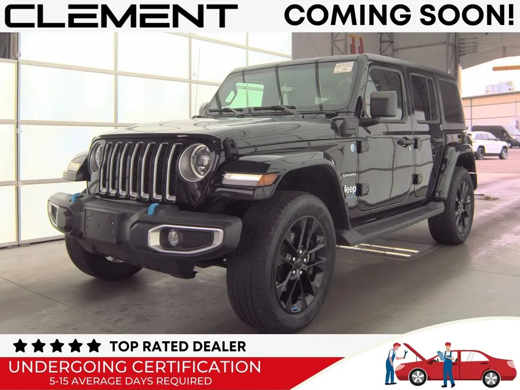Black 2023 Jeep Wrangler Sahara 4xe for sale in St. Charles, MO