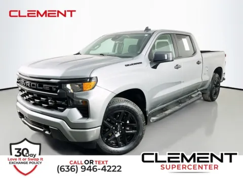 Gray 2024 Chevrolet Silverado 1500 Custom for sale in St. Charles, MO