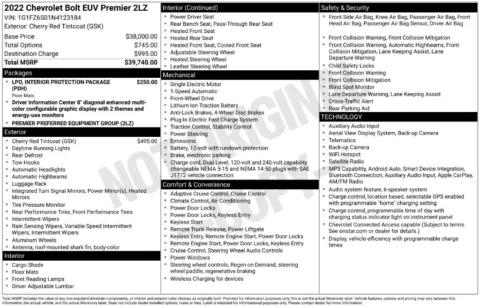 Another view of 2022 Chevrolet Bolt EUV Premier for sale in St. Charles, MO at Clement Supercenter