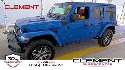 Blue 2024 Jeep Wrangler Sport S 4xe for sale in St. Charles, MO