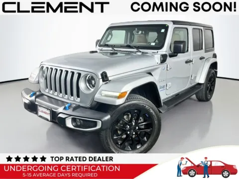 Silver 2023 Jeep Wrangler Sahara 4xe for sale in St. Charles, MO