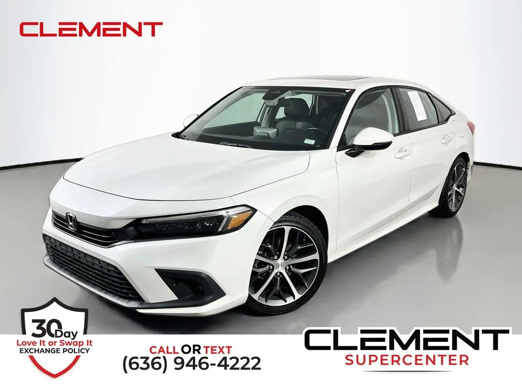 White 2022 Honda Civic Touring for sale in St. Charles, MO