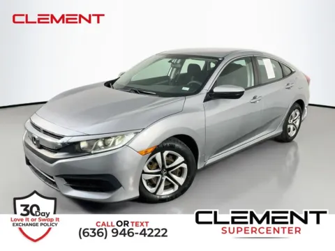 Silver 2018 Honda Civic LX for sale in St. Charles, MO