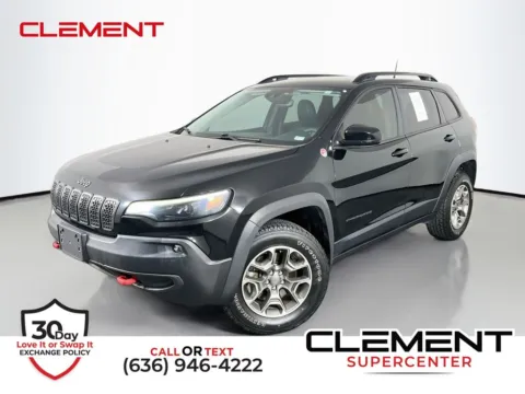 Black 2022 Jeep Cherokee Trailhawk for sale in St. Charles, MO