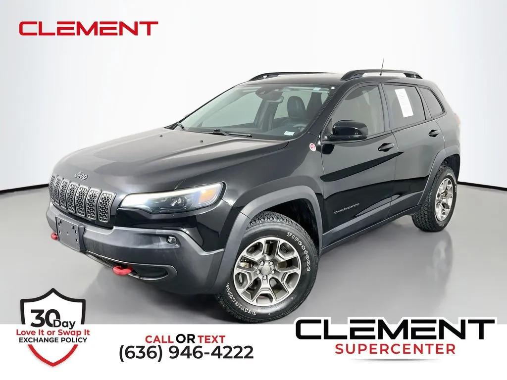 Black 2022 Jeep Cherokee Trailhawk for sale in St. Charles, MO