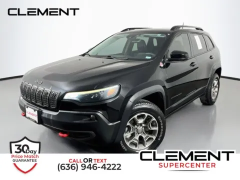 Black 2022 Jeep Cherokee Trailhawk for sale in St. Charles, MO