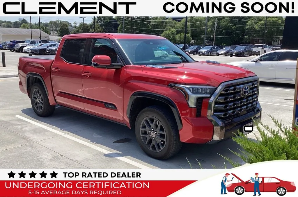 Red 2023 Toyota Tundra Hybrid Platinum for sale in St. Charles, MO