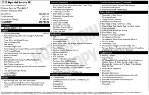 Photos of 2025 Hyundai Sonata SEL for sale in St. Charles, MO at Clement Supercenter