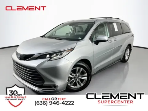 Silver 2021 Toyota Sienna Limited for sale in St. Charles, MO