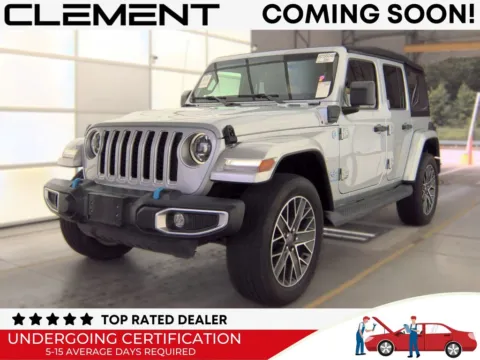 Silver 2023 Jeep Wrangler Sahara 4xe for sale in St. Charles, MO