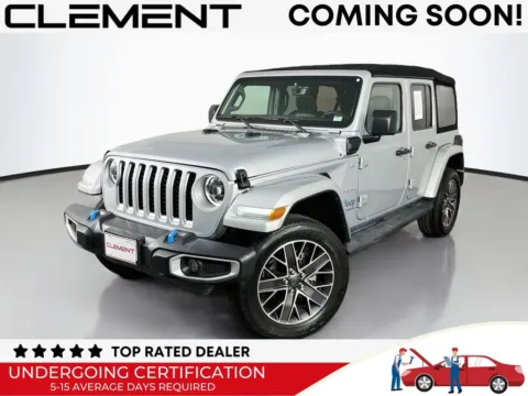 Silver 2023 Jeep Wrangler Sahara 4xe for sale in St. Charles, MO