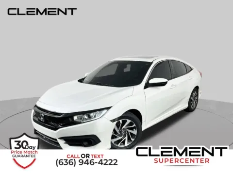 White 2016 Honda Civic EX for sale in St. Charles, MO