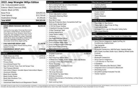 Photos of 2022 Jeep Wrangler Willys for sale in St. Charles, MO at Clement Supercenter