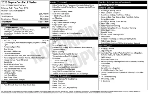 Photos of 2023 Toyota Corolla LE for sale in St. Charles, MO at Clement Supercenter