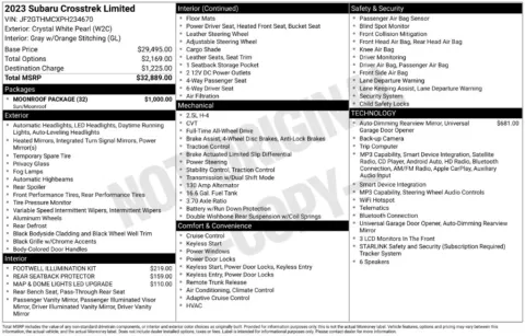 Photos of 2023 Subaru Crosstrek Limited for sale in St. Charles, MO at Clement Supercenter