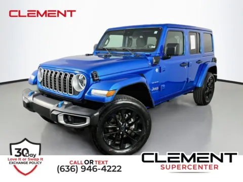 Blue 2024 Jeep Wrangler Sahara 4xe for sale in St. Charles, MO