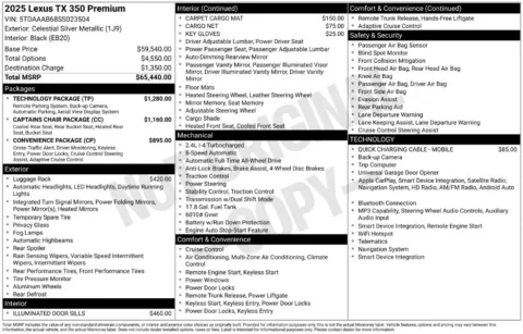 Photos of 2025 Lexus TX 350 Premium for sale in St. Charles, MO at Clement Supercenter
