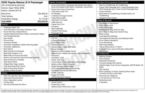Photos of 2020 Toyota Sienna LE for sale in St. Charles, MO at Clement Supercenter