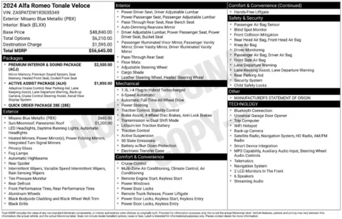 Photos of 2024 Alfa Romeo Tonale Veloce for sale in St. Charles, MO at Clement Supercenter