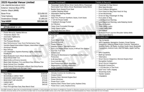 Photos of 2025 Hyundai Venue Limited for sale in St. Charles, MO at Clement Supercenter