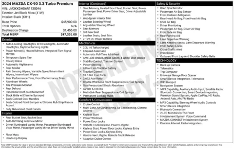 Photos of 2024 Mazda CX-90 3.3 Turbo Premium for sale in St. Charles, MO at Clement Supercenter