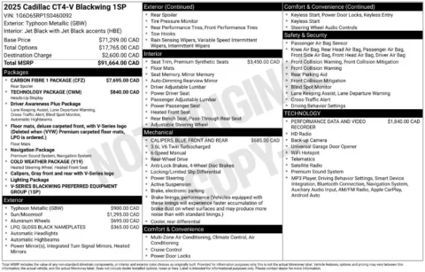 Photos of 2025 Cadillac CT4 V-Series for sale in St. Charles, MO at Clement Supercenter