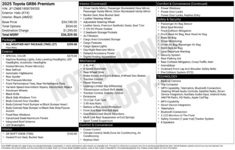 Photos of 2025 Toyota GR86 Premium for sale in St. Charles, MO at Clement Supercenter