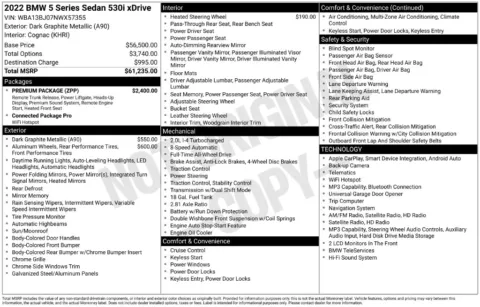 Another view of 2022 BMW 5 Series 530i xDrive for sale in St. Charles, MO at Clement Supercenter
