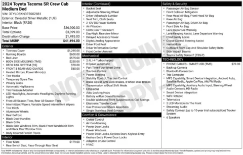 Photos of 2024 Toyota Tacoma SR for sale in St. Charles, MO at Clement Supercenter