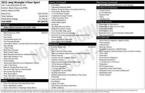 More photos of 2023 Jeep Wrangler Sport at Clement Supercenter, MO