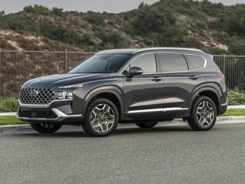 Gray 2023 Hyundai Santa Fe Hybrid SEL Premium for sale in St. Charles, MO