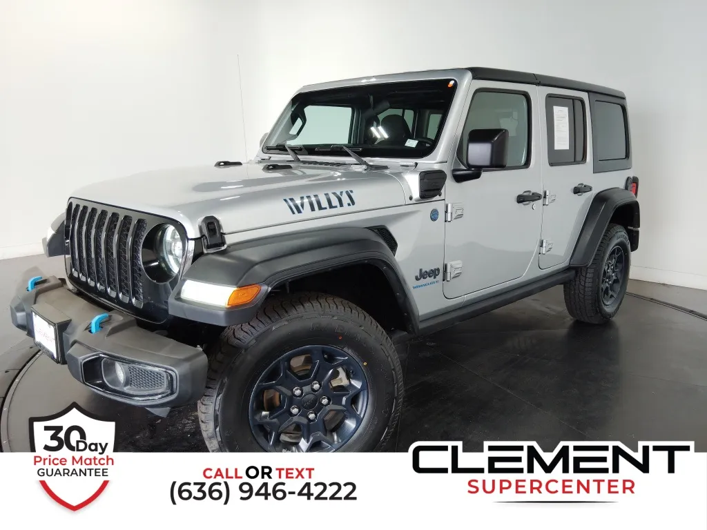 Silver 2023 Jeep Wrangler Base 4xe for sale in St. Charles, MO