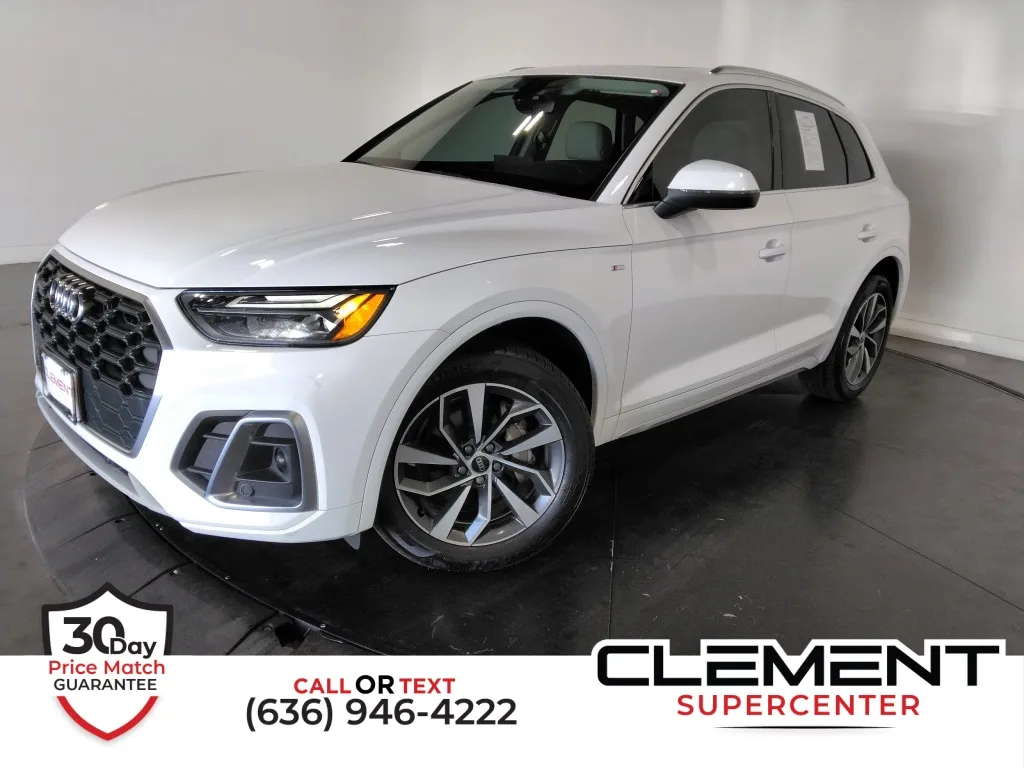 White 2022 Audi Q5 45 S line Premium for sale in St. Charles, MO