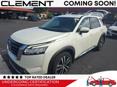 White 2024 Nissan Pathfinder Platinum for sale in St. Charles, MO