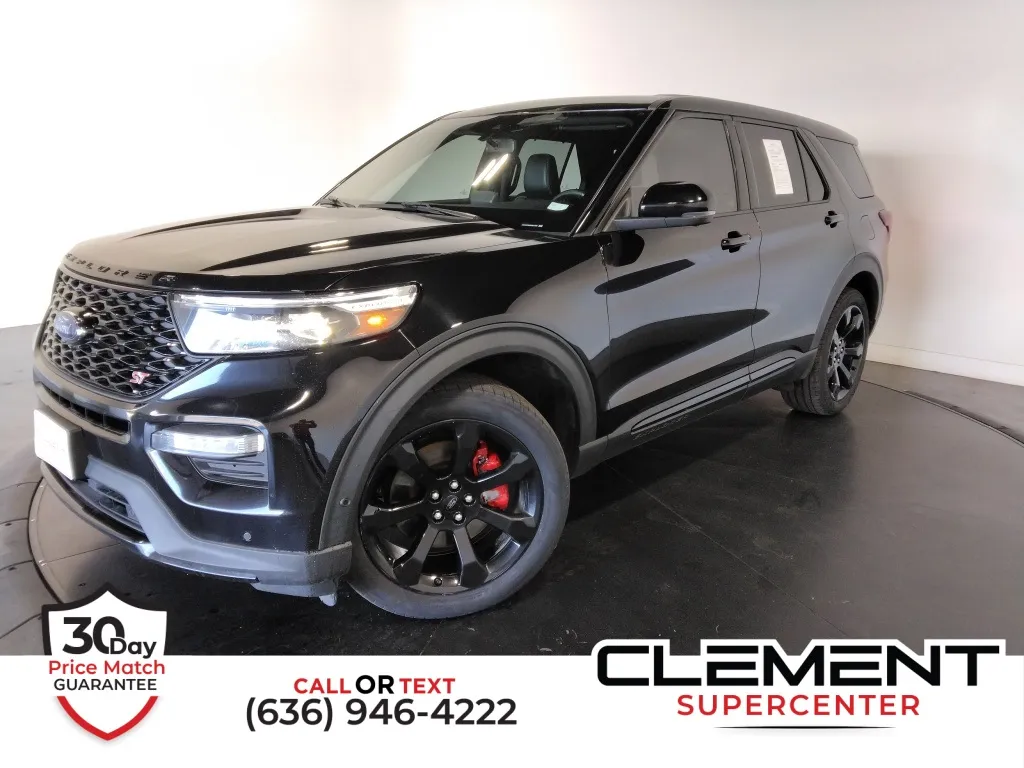 Black 2021 Ford Explorer ST for sale in St. Charles, MO