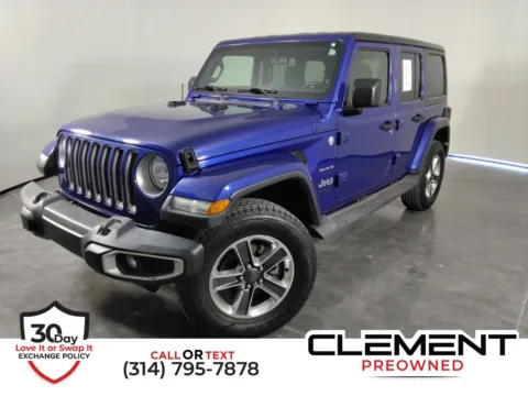 Blue 2018 Jeep Wrangler Unlimited Sahara for sale in Florissant, MO
