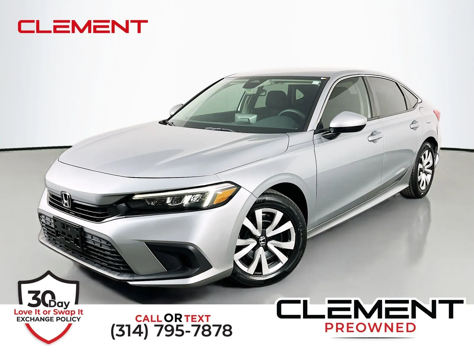 Silver 2023 Honda Civic LX for sale in Florissant, MO