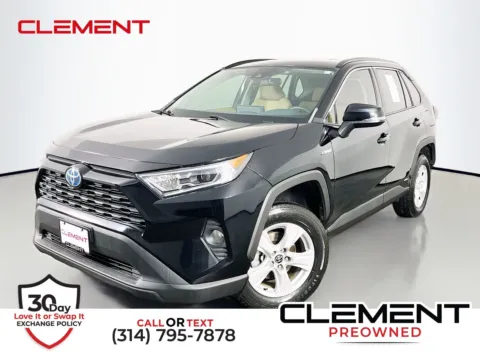 Black 2021 Toyota RAV4 Hybrid XLE for sale in Florissant, MO