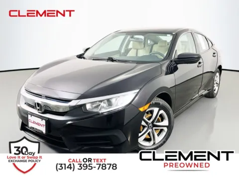 Black 2018 Honda Civic LX for sale in Florissant, MO