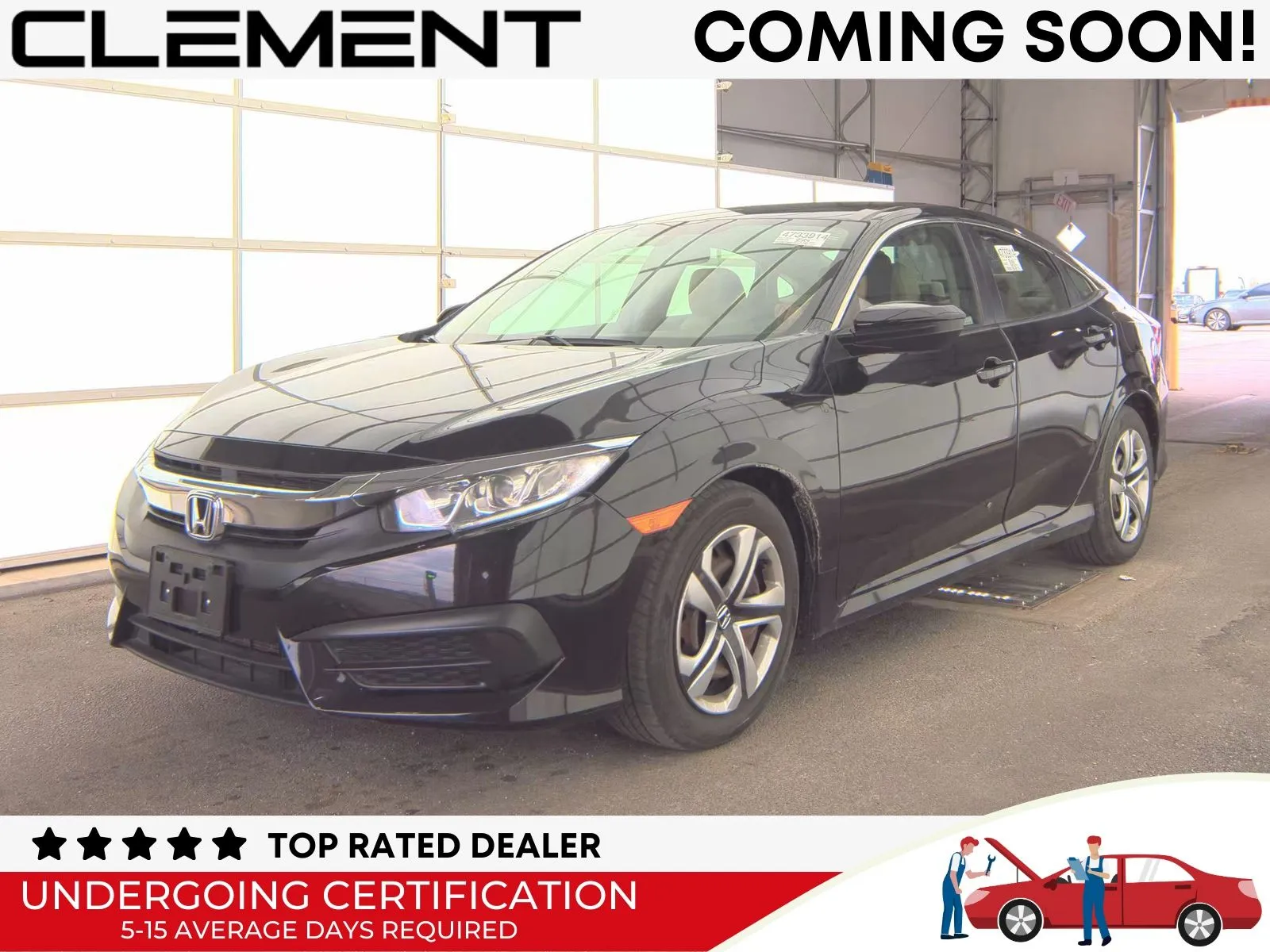 Black 2018 Honda Civic LX for sale in Florissant, MO