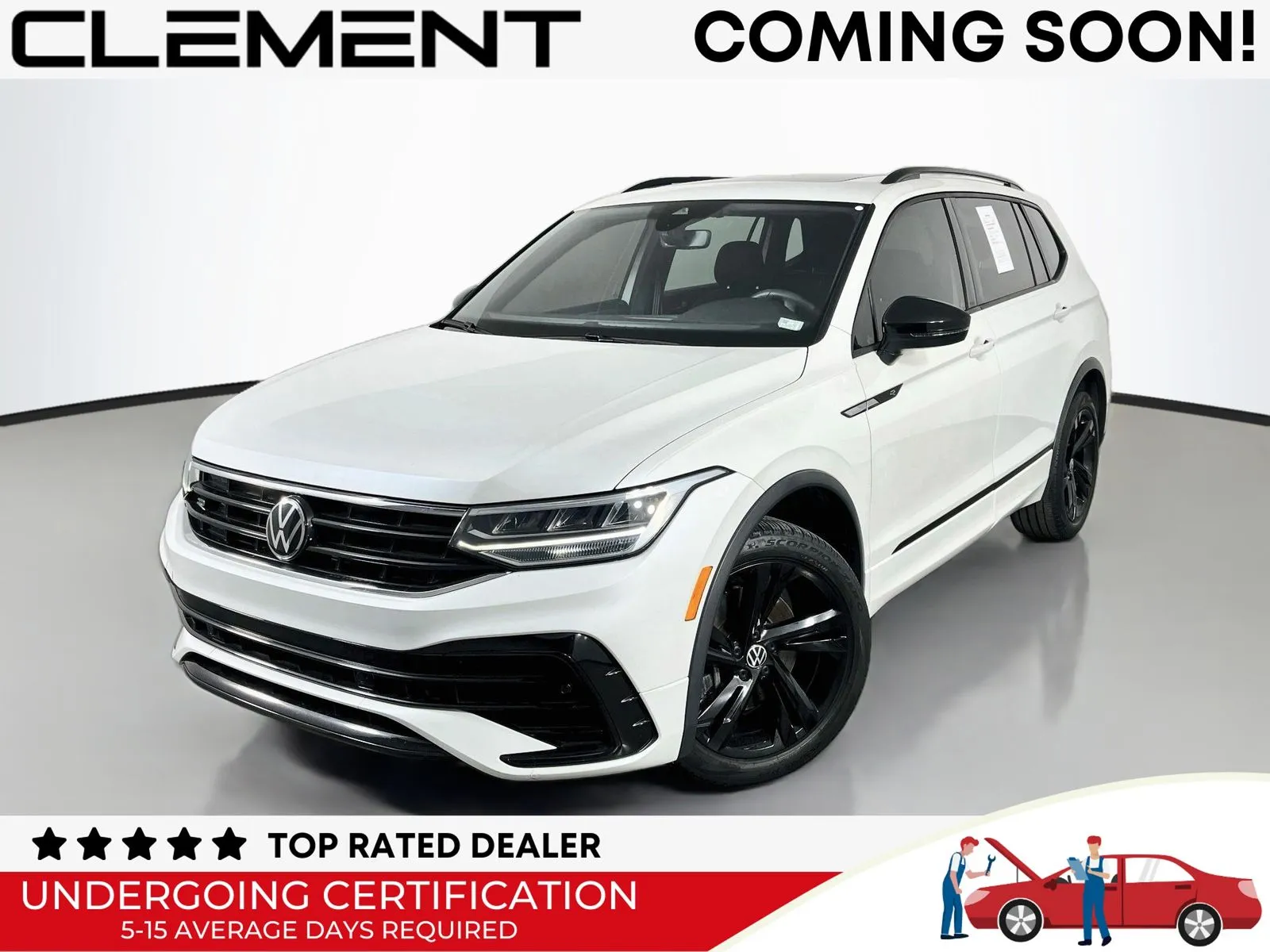 White 2023 Volkswagen Tiguan 2.0T SE R-Line Black for sale in Florissant, MO