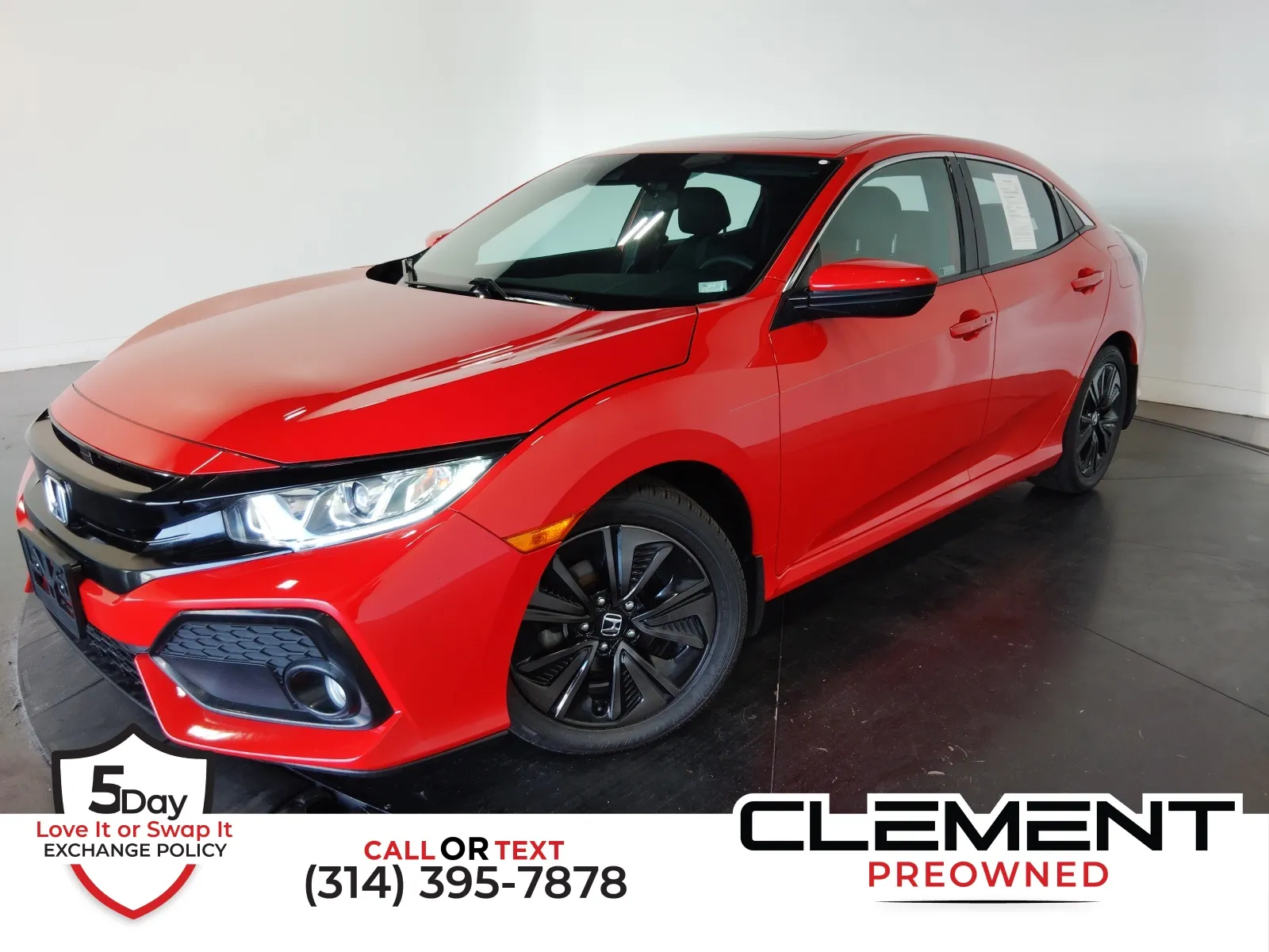 Red 2019 Honda Civic EX for sale in Florissant, MO