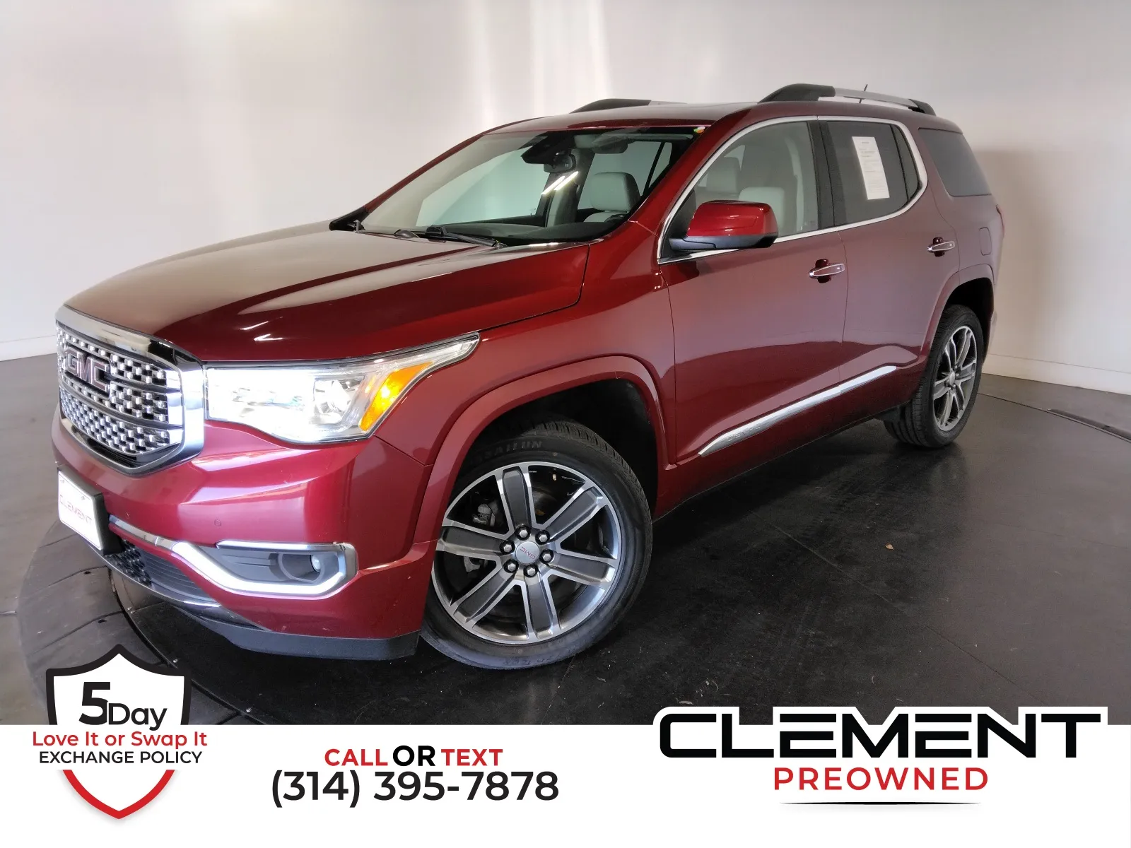 Red 2019 GMC Acadia Denali for sale in Florissant, MO
