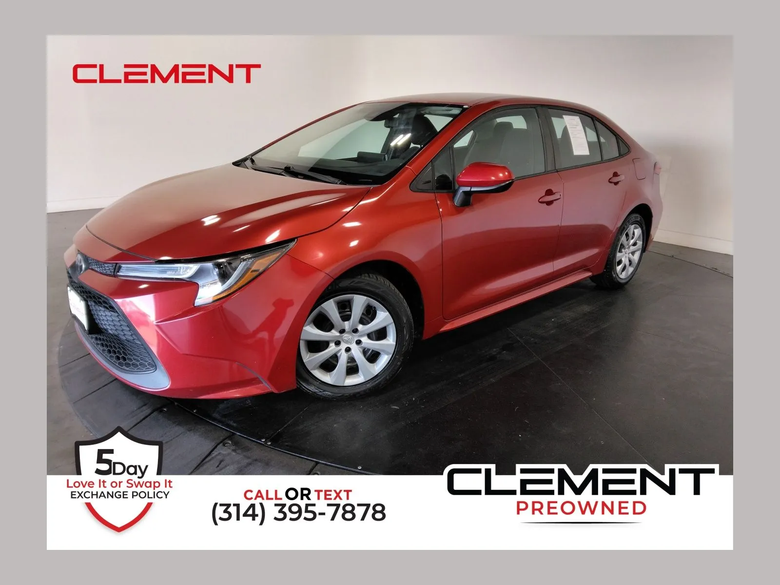 Red 2020 Toyota Corolla LE for sale in Florissant, MO