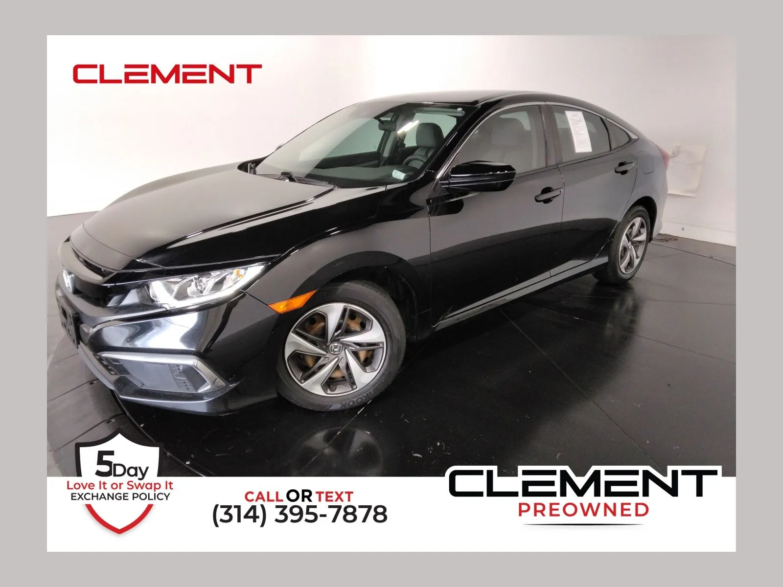 Black 2019 Honda Civic LX for sale in Florissant, MO