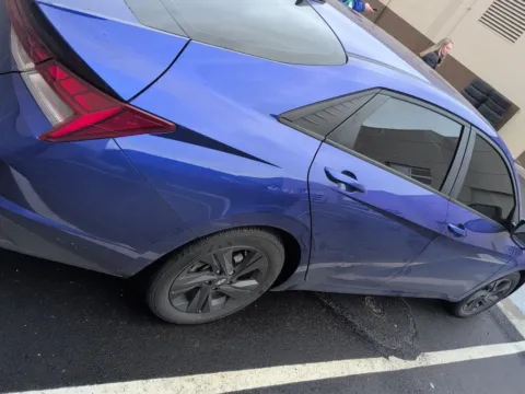 Another view of 2021 Hyundai Elantra Hybrid Blue for sale in Auburn, WA at Auburn CDJR