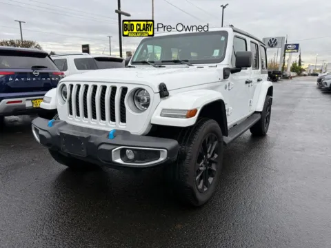 White 2022 Jeep Wrangler Unlimited Sahara 4xe for sale in Auburn, WA