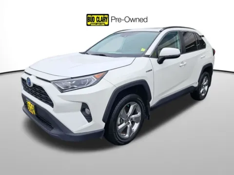 White 2021 Toyota RAV4 Hybrid XLE Premium for sale in Auburn, WA